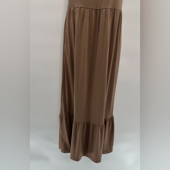 ZESICA Women's Boho One Shoulder Sleeveless Smocked Side Split Ruffle Swing Midi - Picture 5 of 6